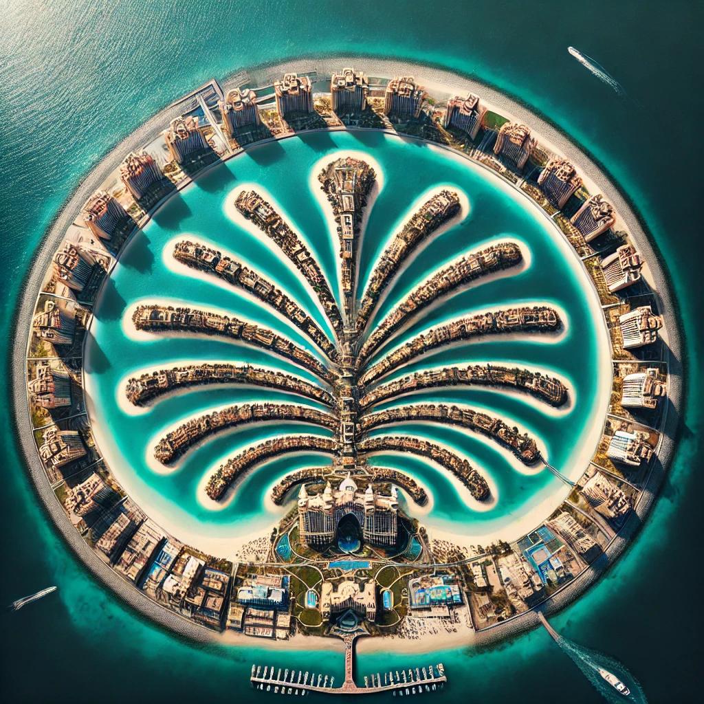 Palm Jumeirah aerial view